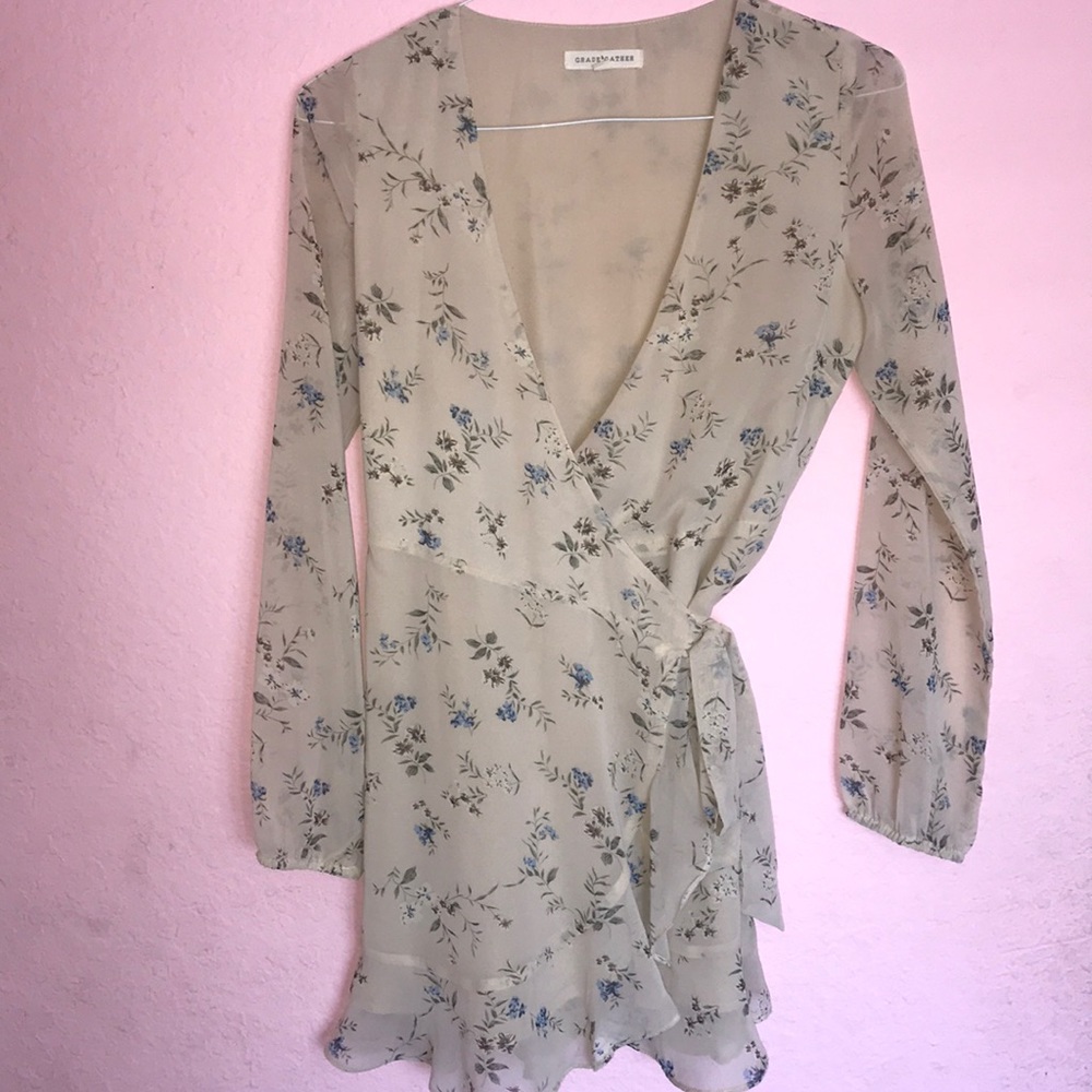 Flower wrap dress